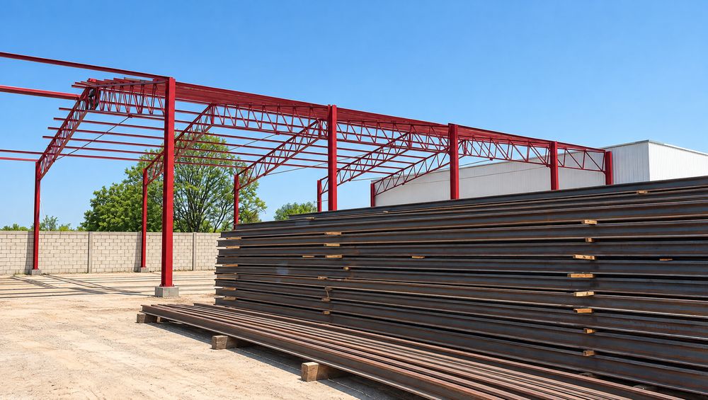 Almacén LET, estructura de acero